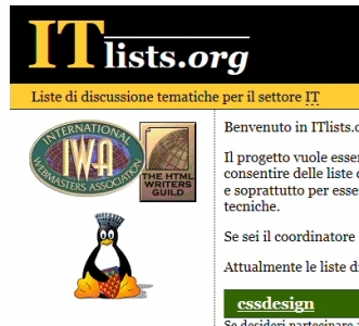 Nasce itlists.org - le liste di discussione sulle tematiche della rete
