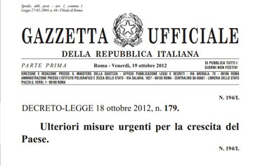 Emendamenti a Decreto Crescita 2.0 con Agenda Digitale Italiana