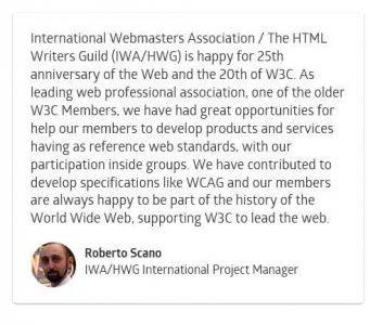 Web25 - IWA testimonial dei 25 anni del Web